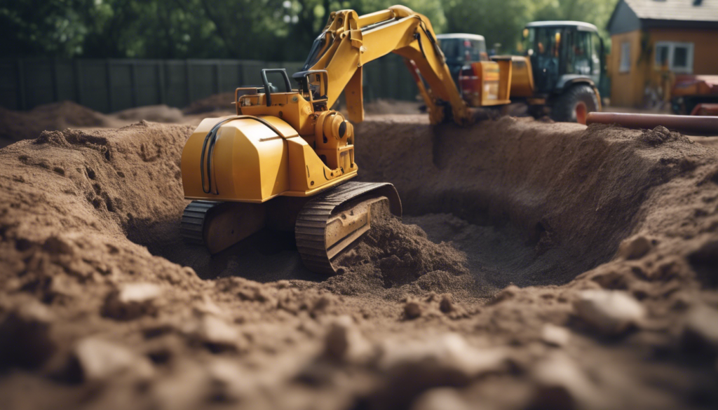 service professionnel d'excavation et de préparation de sites pour l'installation de fosses septiques. confiez-nous la préparation de votre terrain pour une installation de qualité.