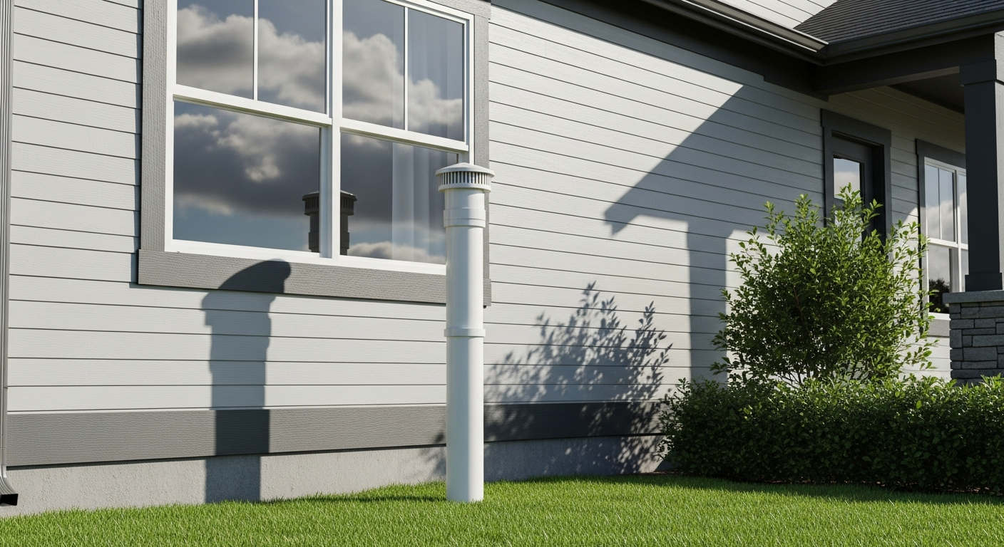 Conduit d'évacuation de la fosse septique