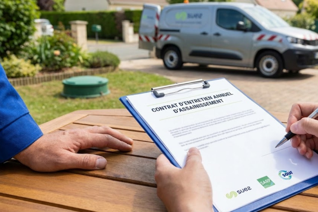 Modèle de contrat sur le prix de vidange de fosse septique toutes eaux 3000 litres