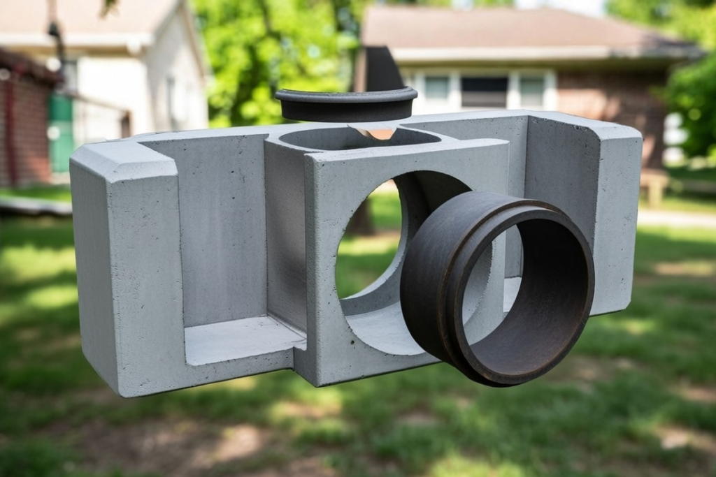 Le couvercle de fosse septique en béton de 60 cm est facile à entretenir et s'adapte à votre installation