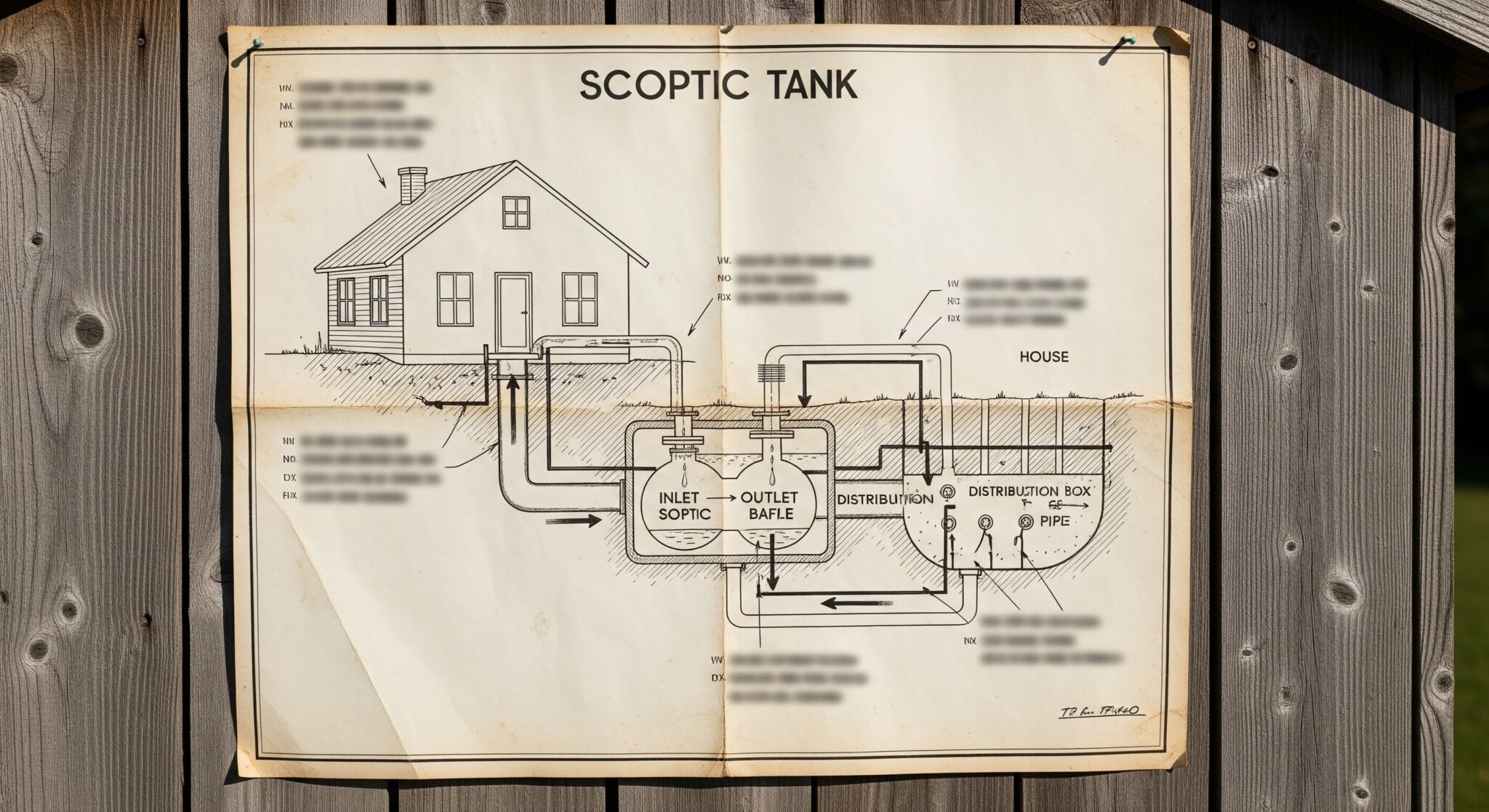 Schéma fosse septique ancien