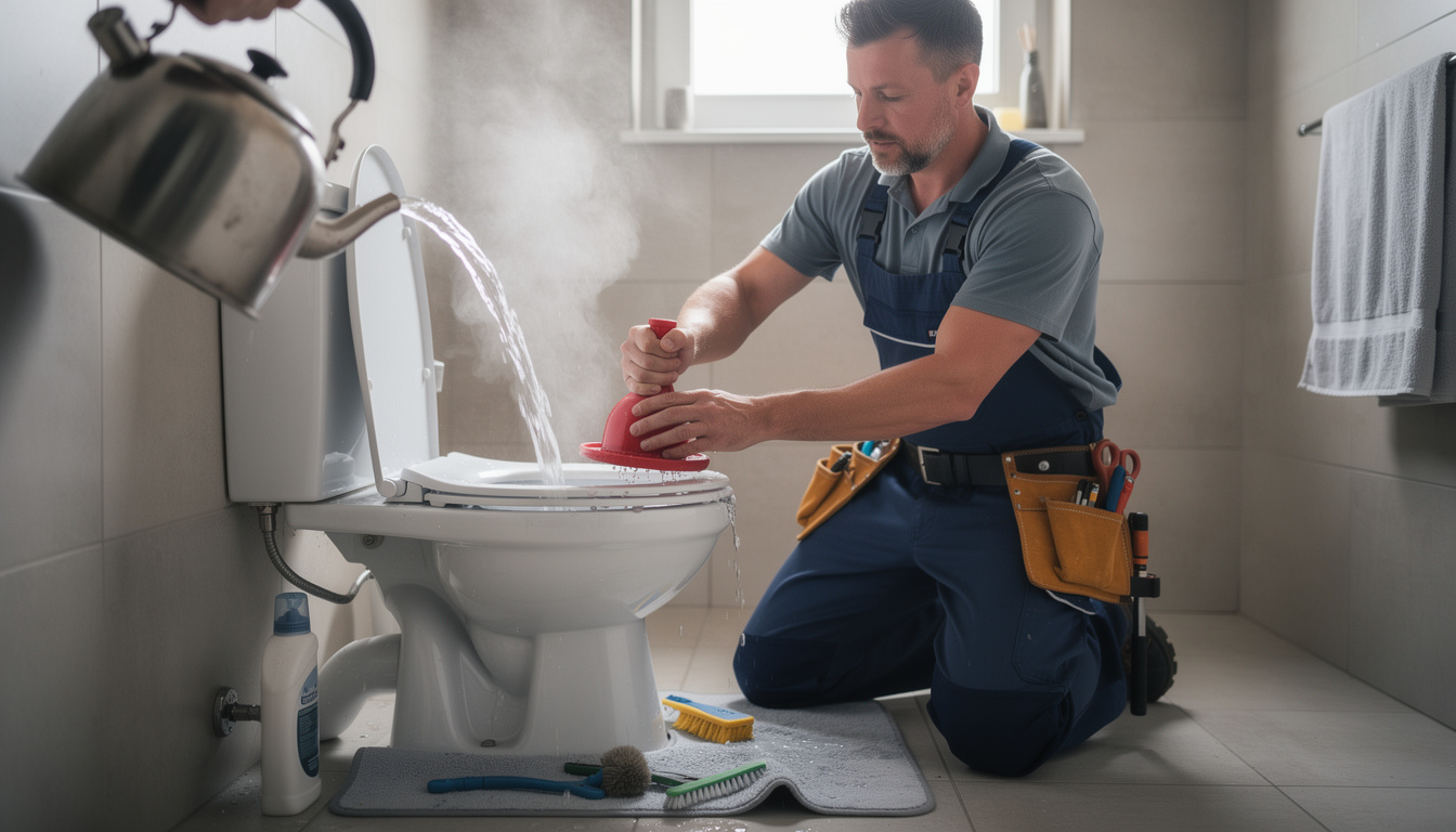 découvrez comment l'eau chaude peut être une solution simple et efficace pour déboucher vos toilettes rapidement et facilement.