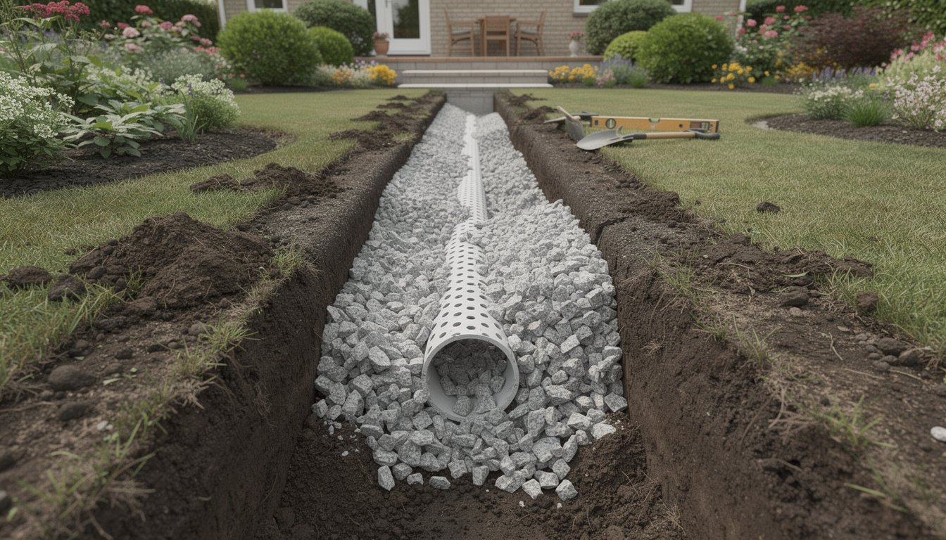 découvrez comment une tranchée drainante permet de gérer efficacement les eaux pluviales en facilitant leur évacuation et en évitant les risques d'inondation.
