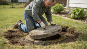 découvrez comment localiser et ouvrir facilement le couvercle en béton d'une fosse septique enterrée grâce à nos conseils pratiques et sécurisés.